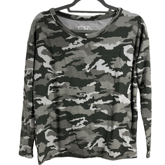 Chaser camo‎  long sleeve shirt gray small stretch camouflage - Picture 1 of 4